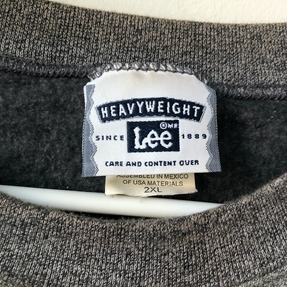 Vintage Heavyweight Lee 'Manitowoc' Oversized Crew Neck Sweater 2XL - Picture 2 of 5